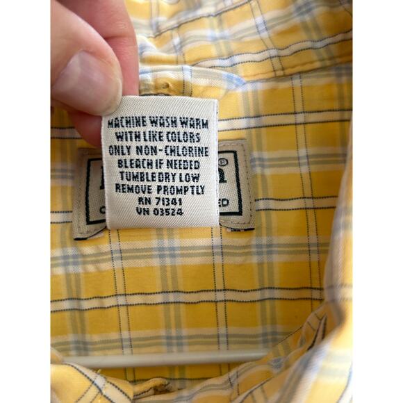 LL Bean Mens Shirt Top L Tall Plaid Preppy‎ Outdoor Short Sleeve Hiking Gorpcore - Picture 4 of 10